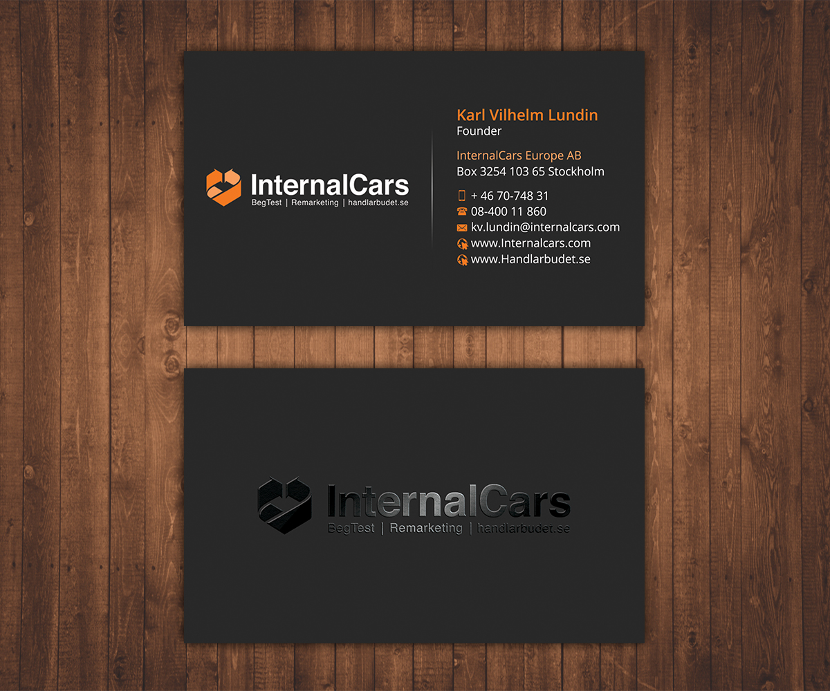 Business Card Design by Stylez Designz for InternalCars Europe AB | Design #13079762