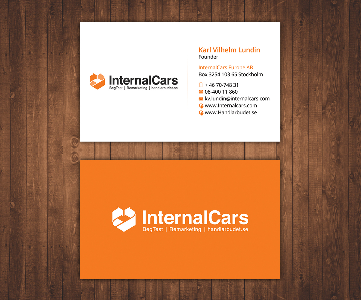 Business Card Design by Stylez Designz for InternalCars Europe AB | Design #13079763