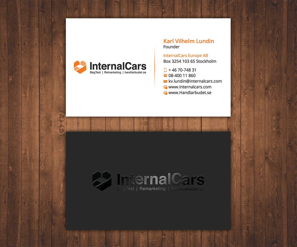 Business Card Design by Stylez Designz for InternalCars Europe AB | Design #13079764