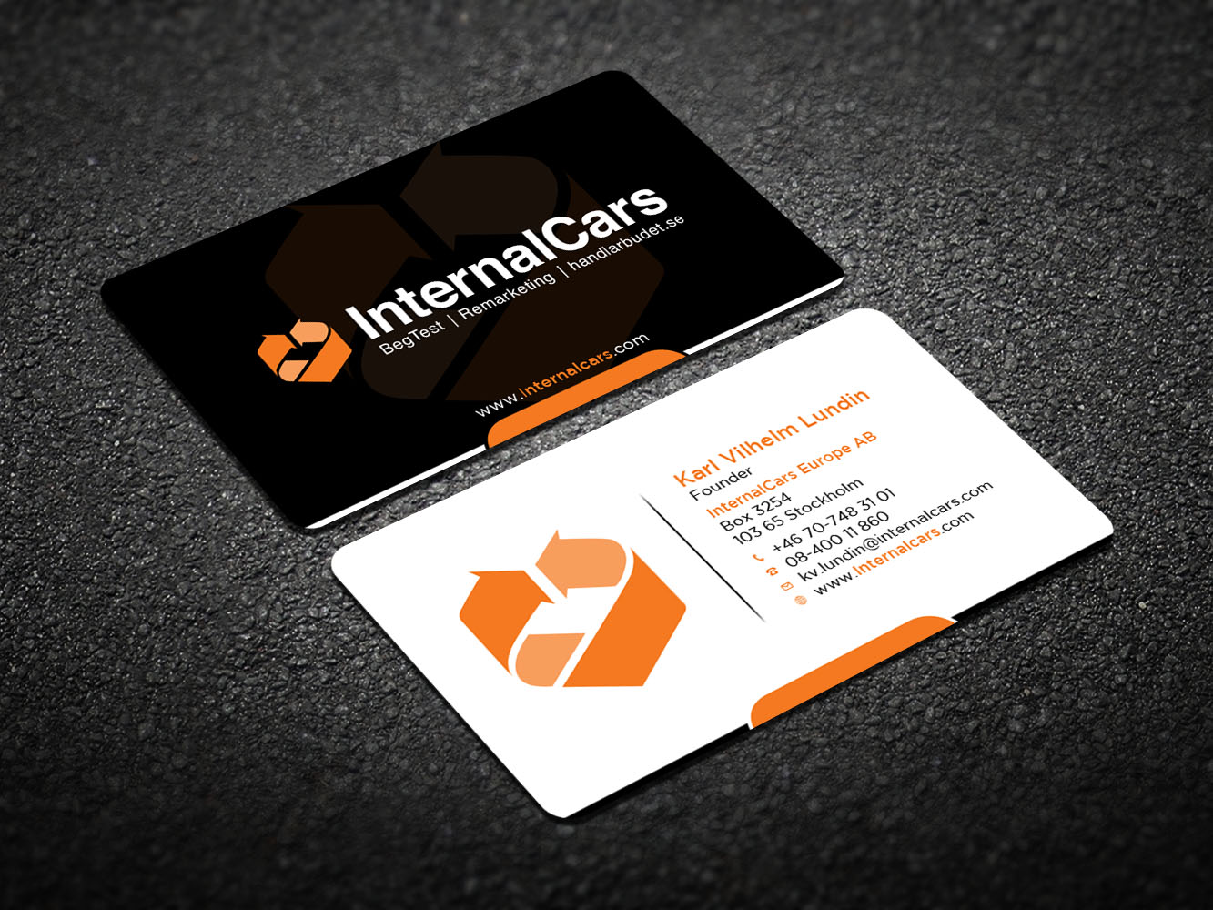 Business Card Design by Verified artistry (Design garden) for InternalCars Europe AB | Design #13049924