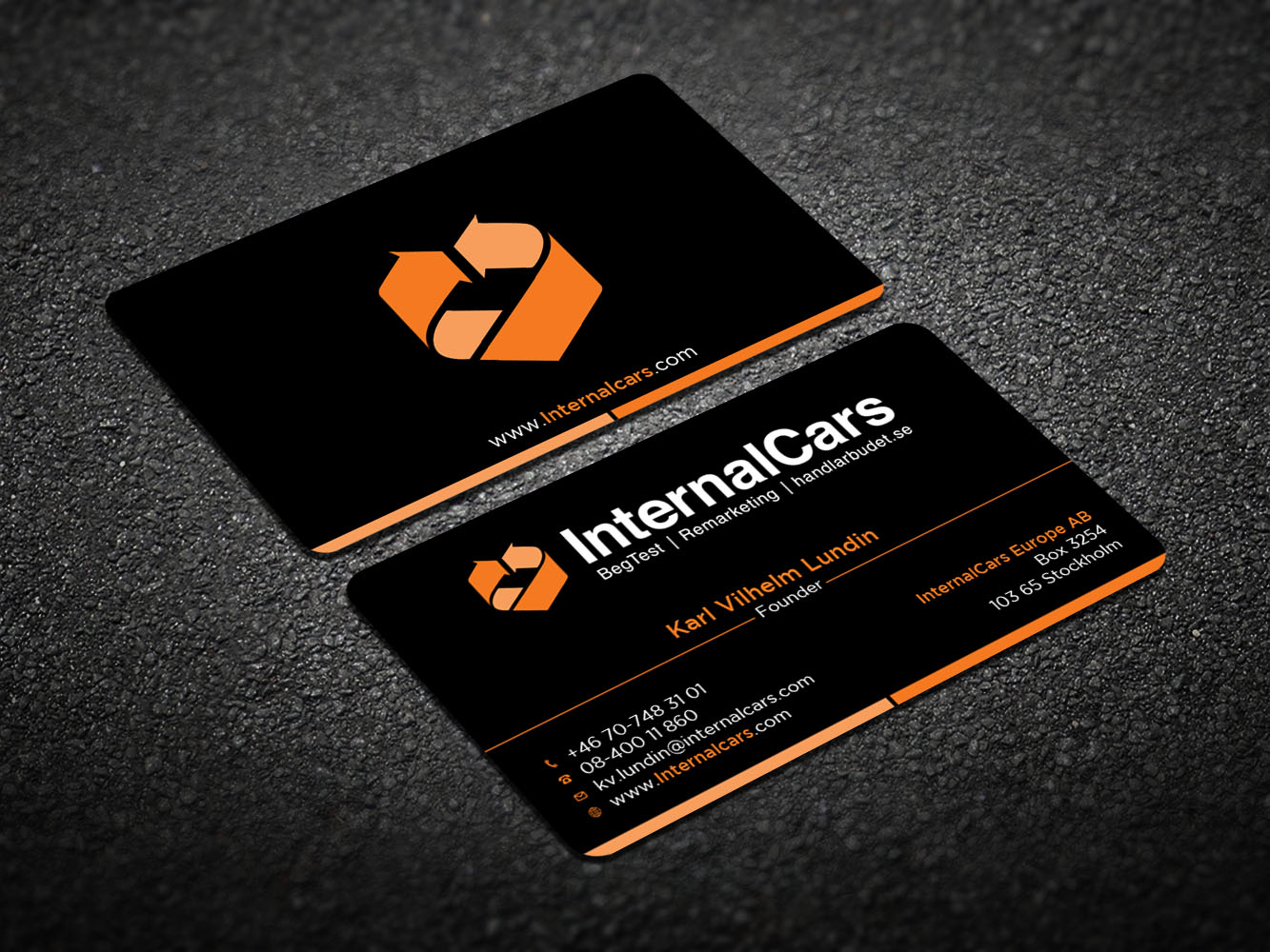 Business Card Design by Verified artistry (Design garden) for InternalCars Europe AB | Design #13049925