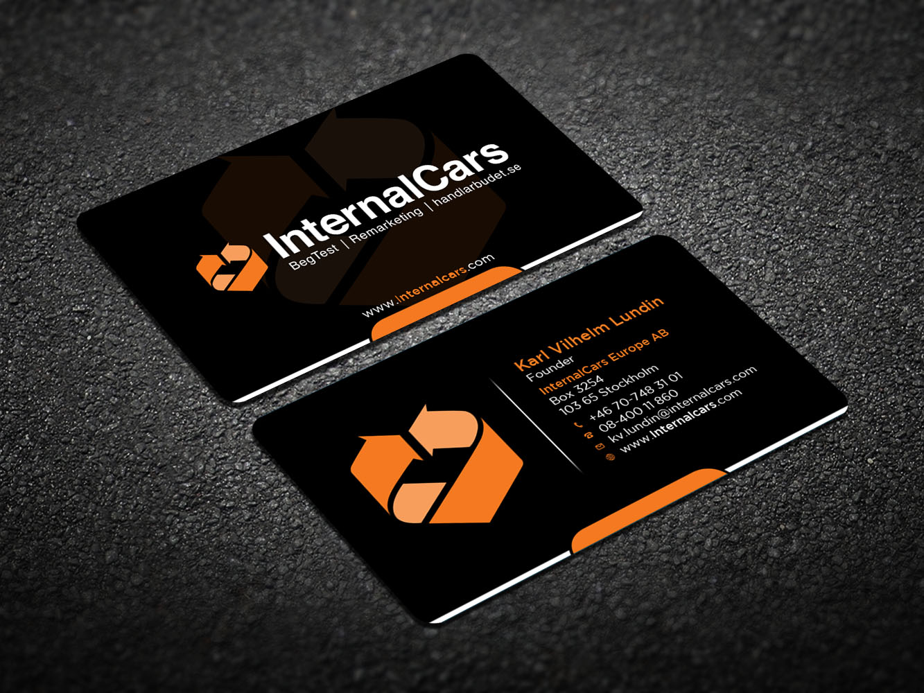 Business Card Design by Verified artistry (Design garden) for InternalCars Europe AB | Design #13049926