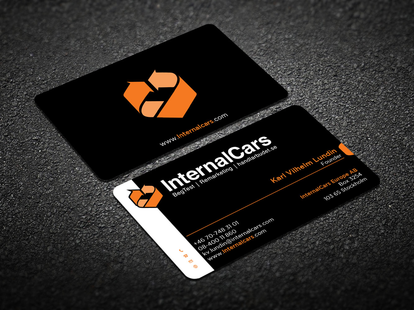 Business Card Design by Verified artistry (Design garden) for InternalCars Europe AB | Design #13049928