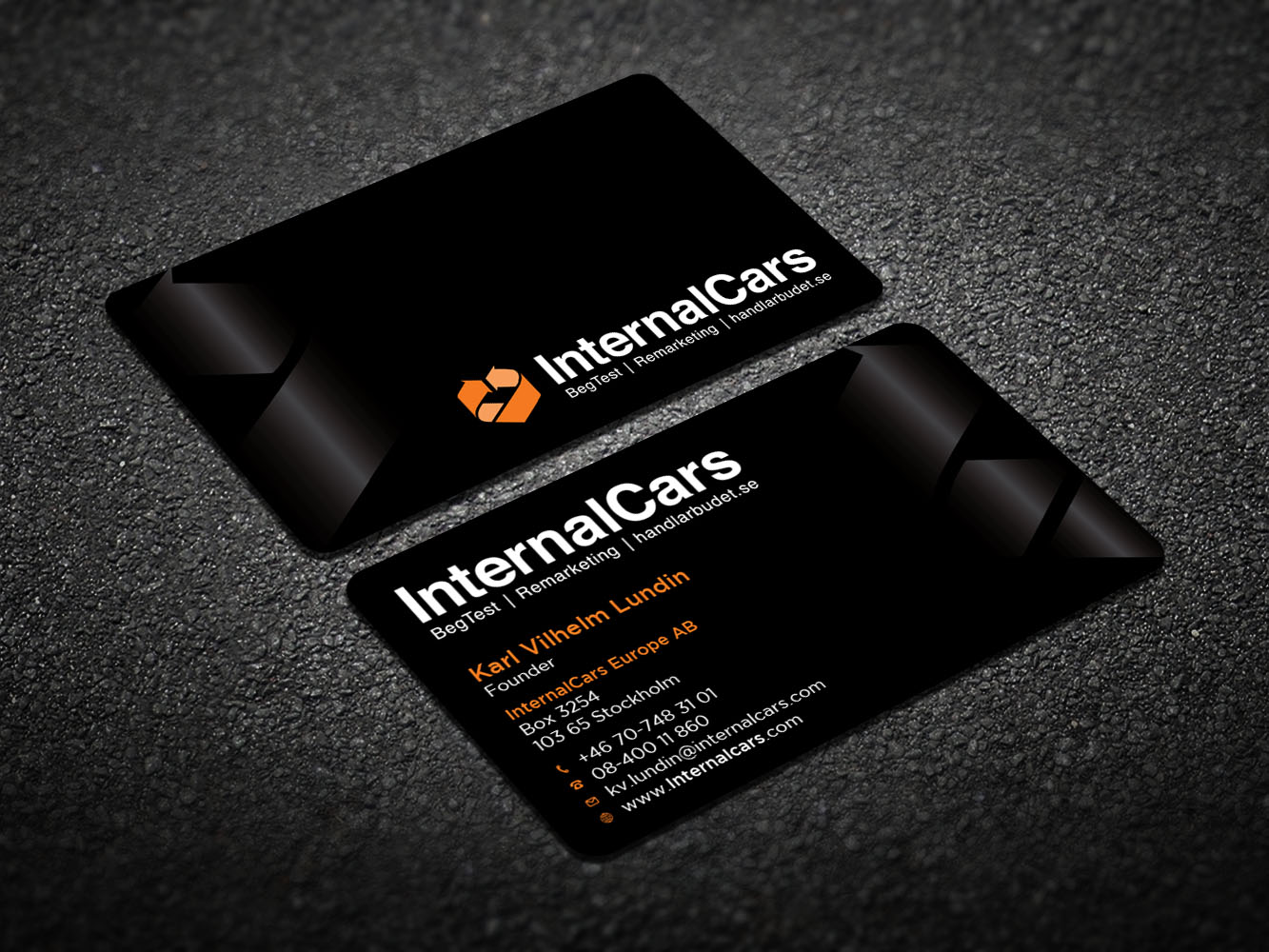 Business Card Design by Verified artistry (Design garden) for InternalCars Europe AB | Design #13049933
