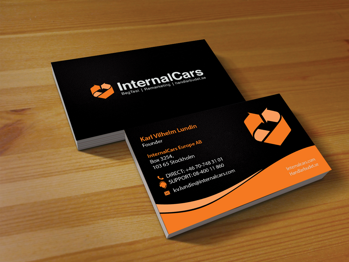 Business Card Design by Creations Box 2015 for InternalCars Europe AB | Design #13042370
