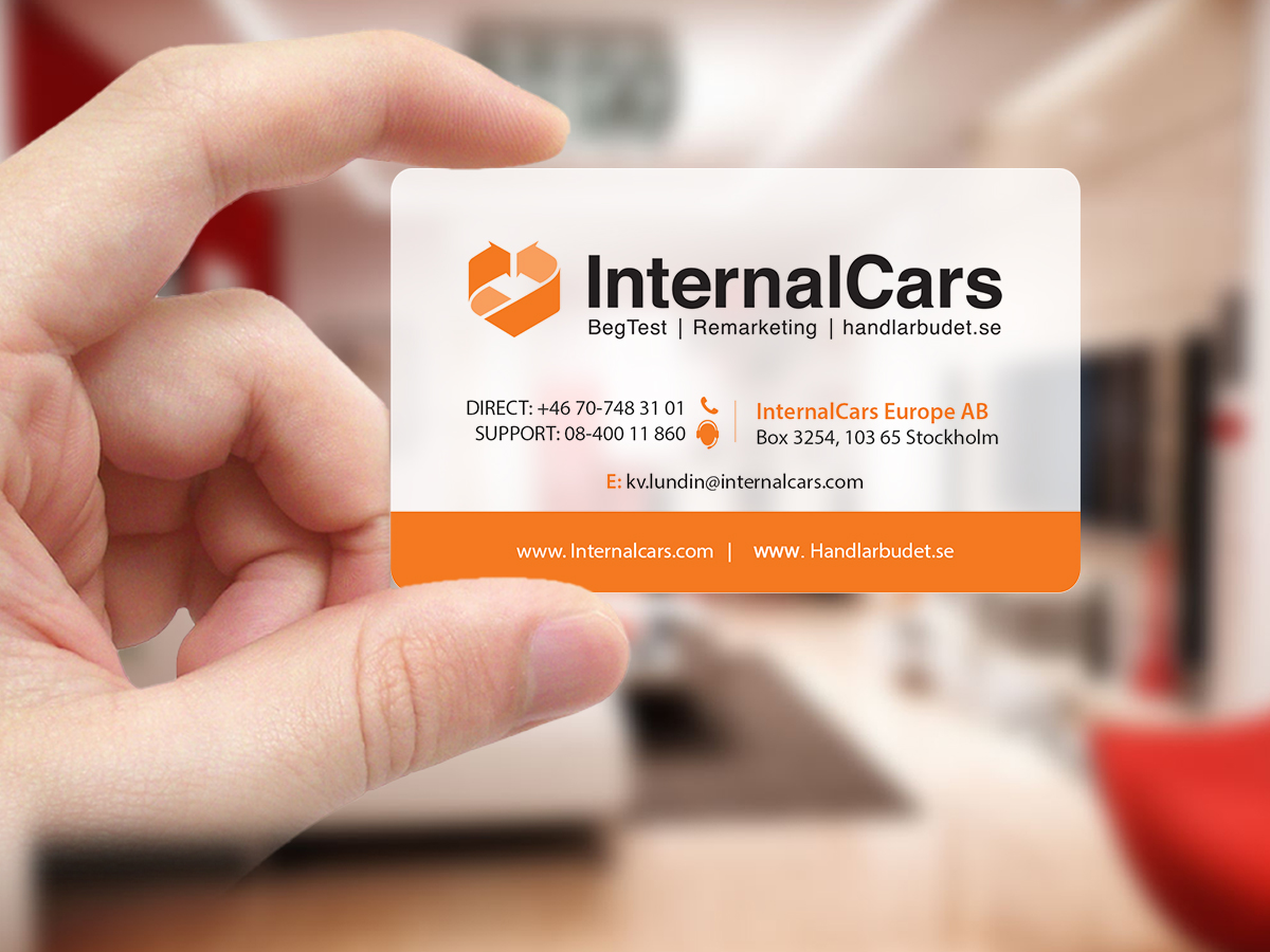 Business Card Design by Creations Box 2015 for InternalCars Europe AB | Design #13042373
