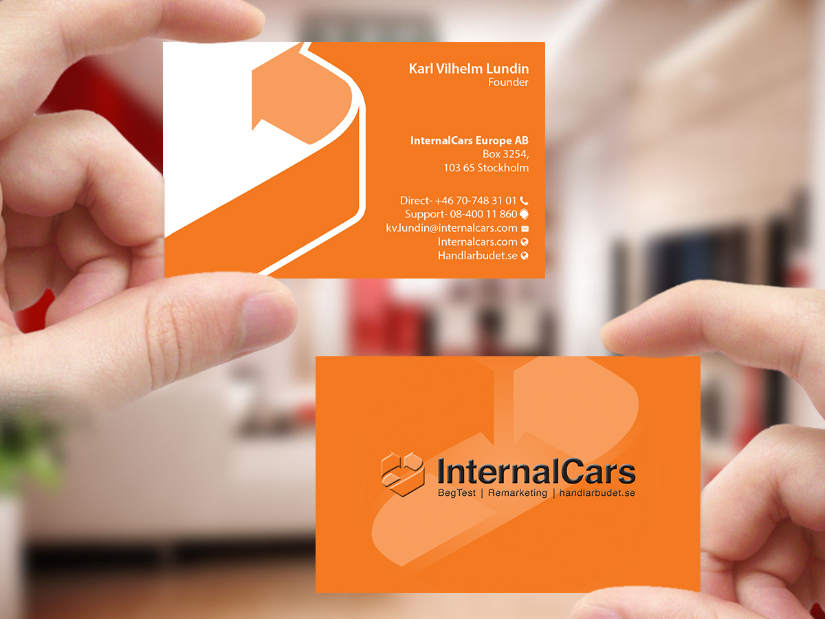 Business Card Design by Creations Box 2015 for InternalCars Europe AB | Design #13064213