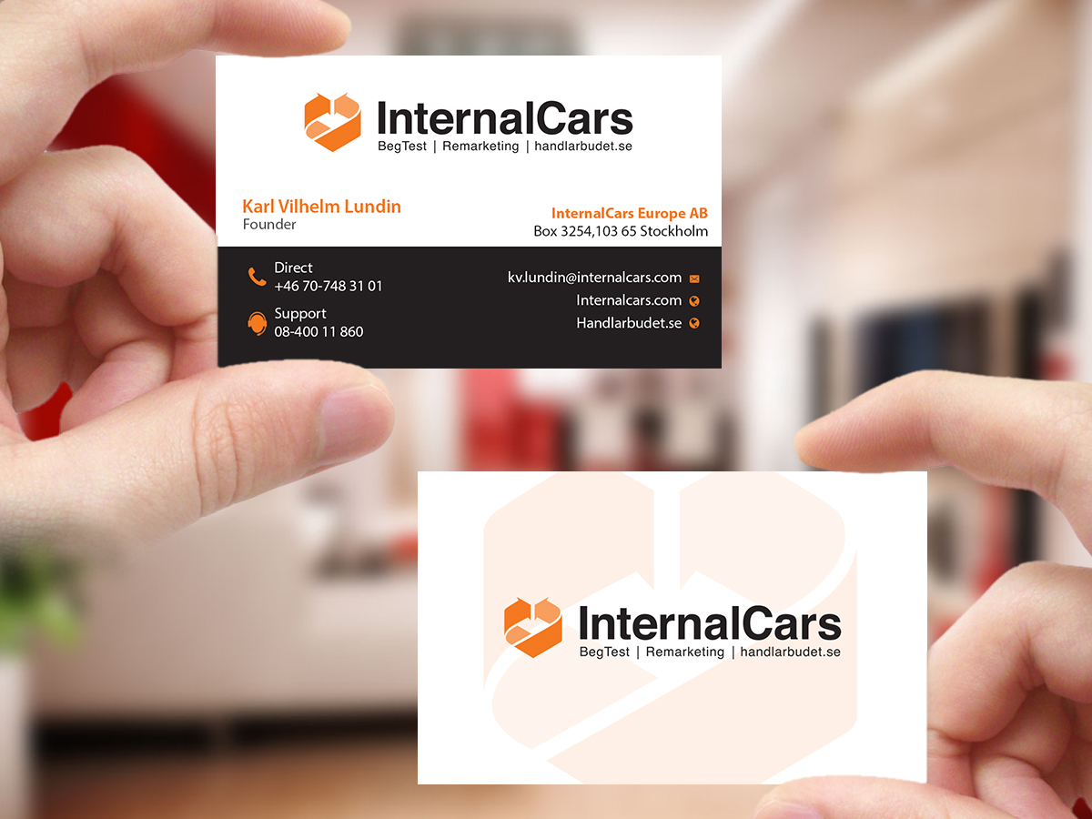 Business Card Design by Creations Box 2015 for InternalCars Europe AB | Design #13064214