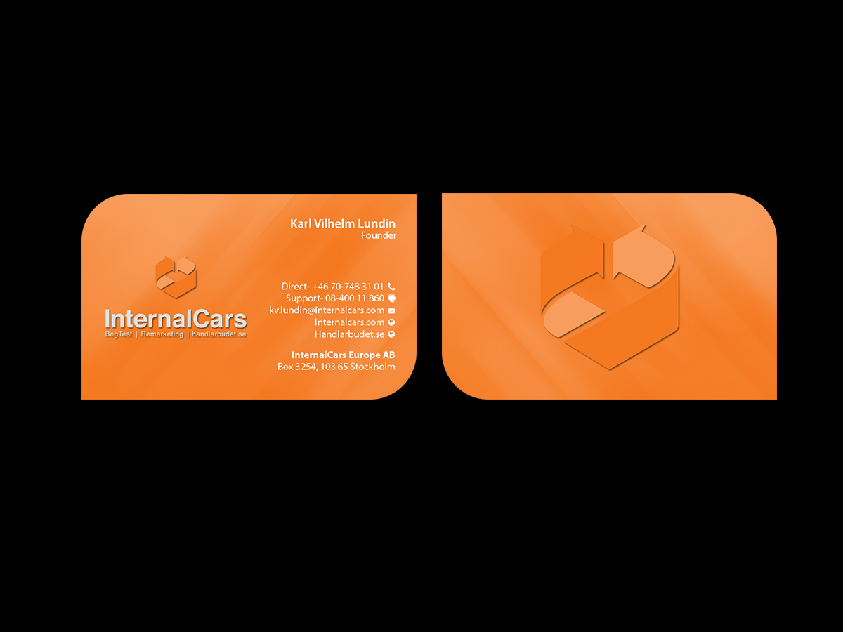 Business Card Design by Creations Box 2015 for InternalCars Europe AB | Design #13064234