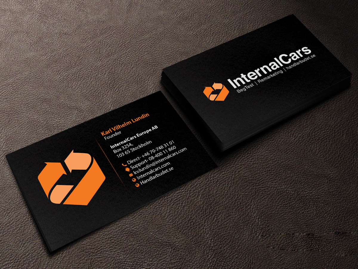 Business Card Design by Creations Box 2015 for InternalCars Europe AB | Design #13064251