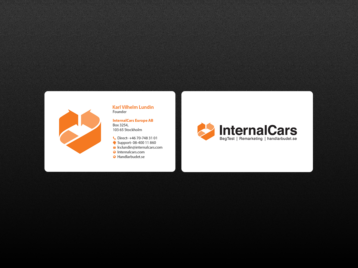 Diseño de Tarjeta de Presentación por Creations Box 2015 para InternalCars Europe AB | Diseño #13064252