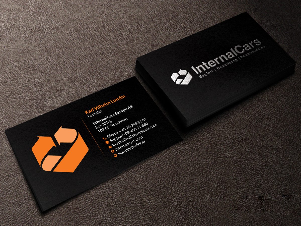 Business Card Design by Creations Box 2015 for InternalCars Europe AB | Design #13064257