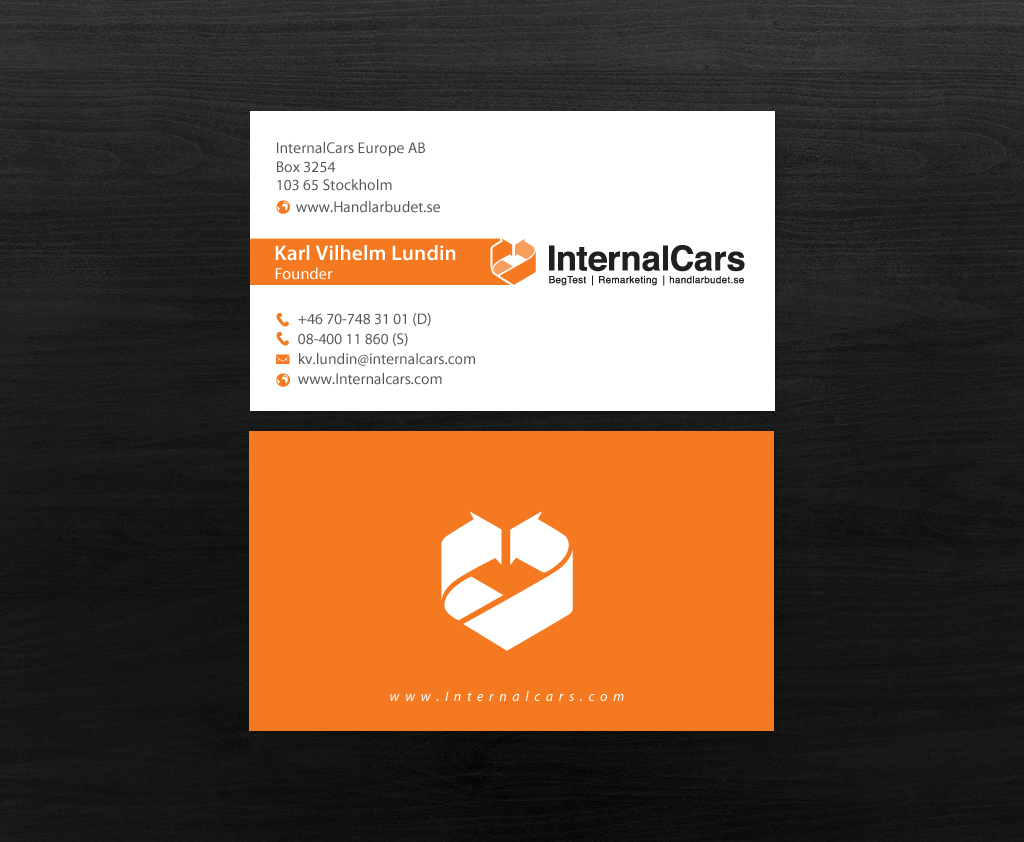 Visitenkarten-Design von chandrayaan.creative für InternalCars Europe AB | Design #13034962