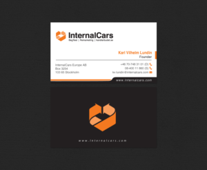 Business Card Design by chandrayaan.creative for InternalCars Europe AB | Design: #13034979