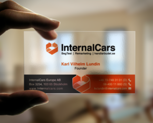 Business Card Design by chandrayaan.creative for InternalCars Europe AB | Design: #13035787