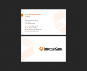 Business Card Design by chandrayaan.creative for InternalCars Europe AB | Design: #13035797