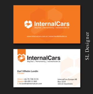 Visitenkarten-Design von SL Designer für InternalCars Europe AB | Design: #13027812