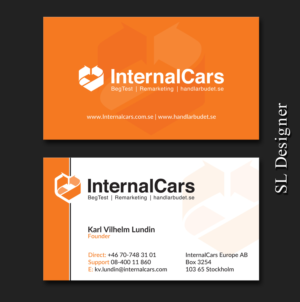 Visitenkarten-Design von SL Designer für InternalCars Europe AB | Design: #13027813