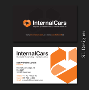 Visitenkarten-Design von SL Designer für InternalCars Europe AB | Design: #13027814