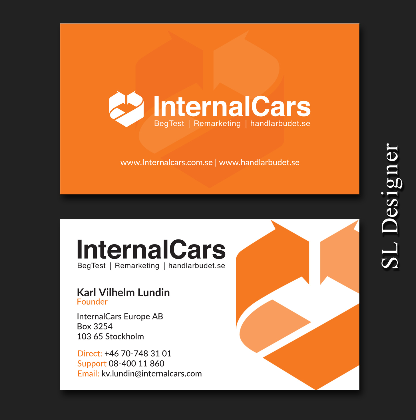 Business Card Design by SL Designer for InternalCars Europe AB | Design #13027816