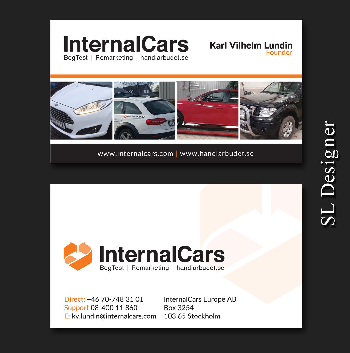 Business Card Design by SL Designer for InternalCars Europe AB | Design #13027835