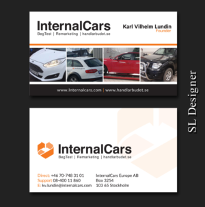 Visitenkarten-Design von SL Designer für InternalCars Europe AB | Design: #13027835
