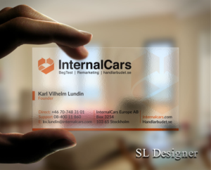 Visitenkarten-Design von SL Designer für InternalCars Europe AB | Design: #13027839