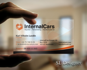 Visitenkarten-Design von SL Designer für InternalCars Europe AB | Design: #13027842