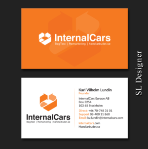 Visitenkarten-Design von SL Designer für InternalCars Europe AB | Design: #13028321