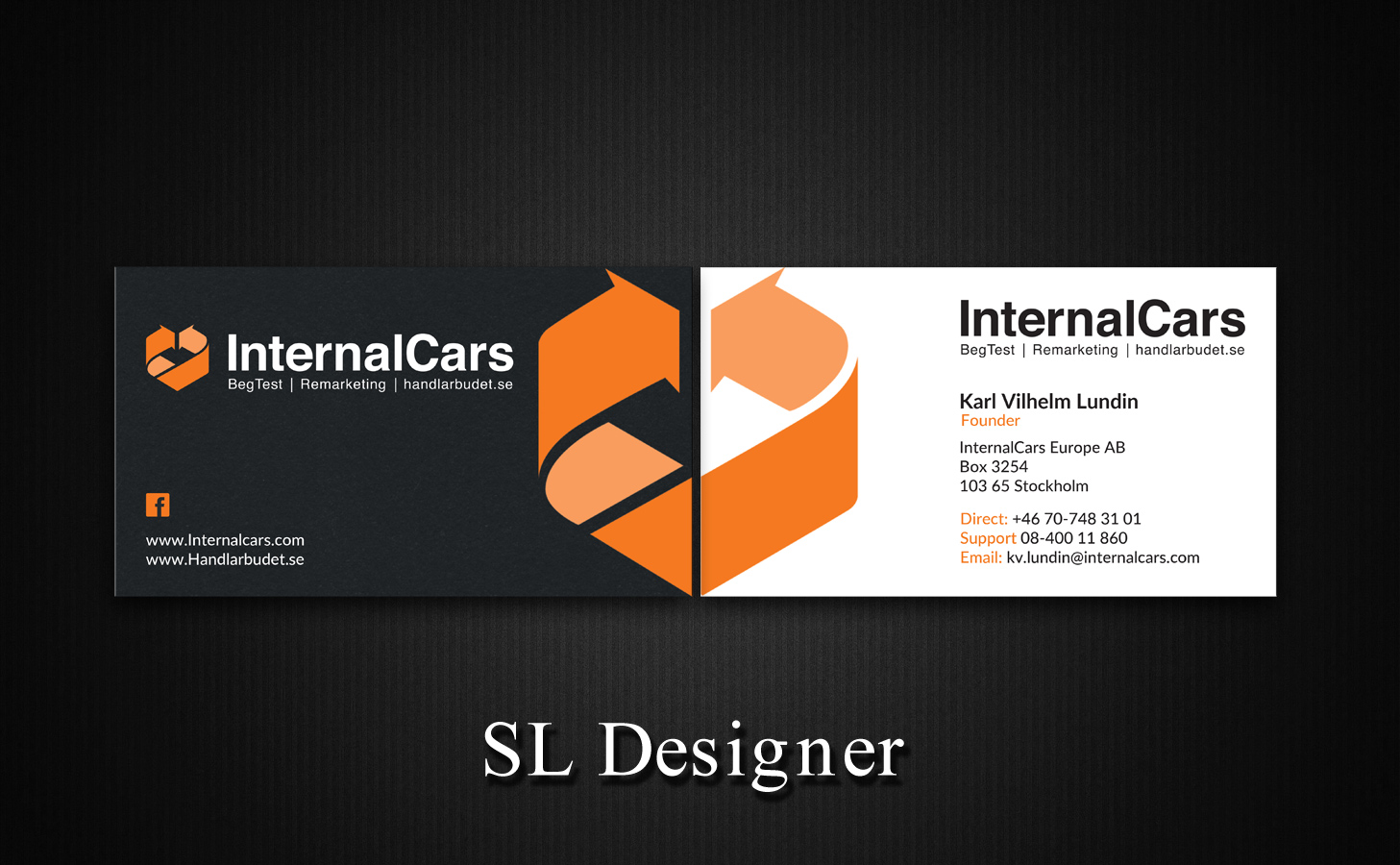 Business Card Design by SL Designer for InternalCars Europe AB | Design #13028340