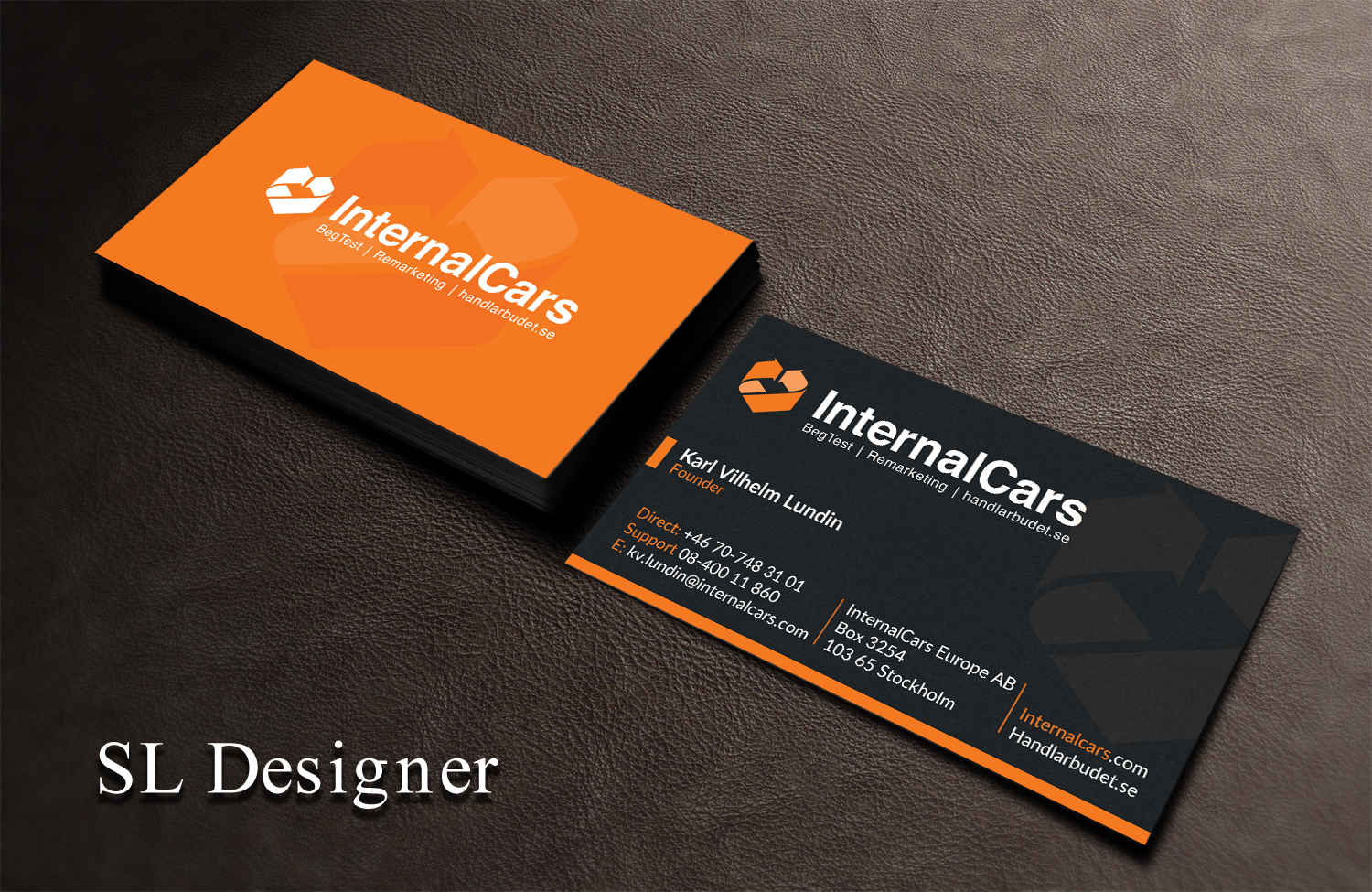 Business Card Design by SL Designer for InternalCars Europe AB | Design #13028354
