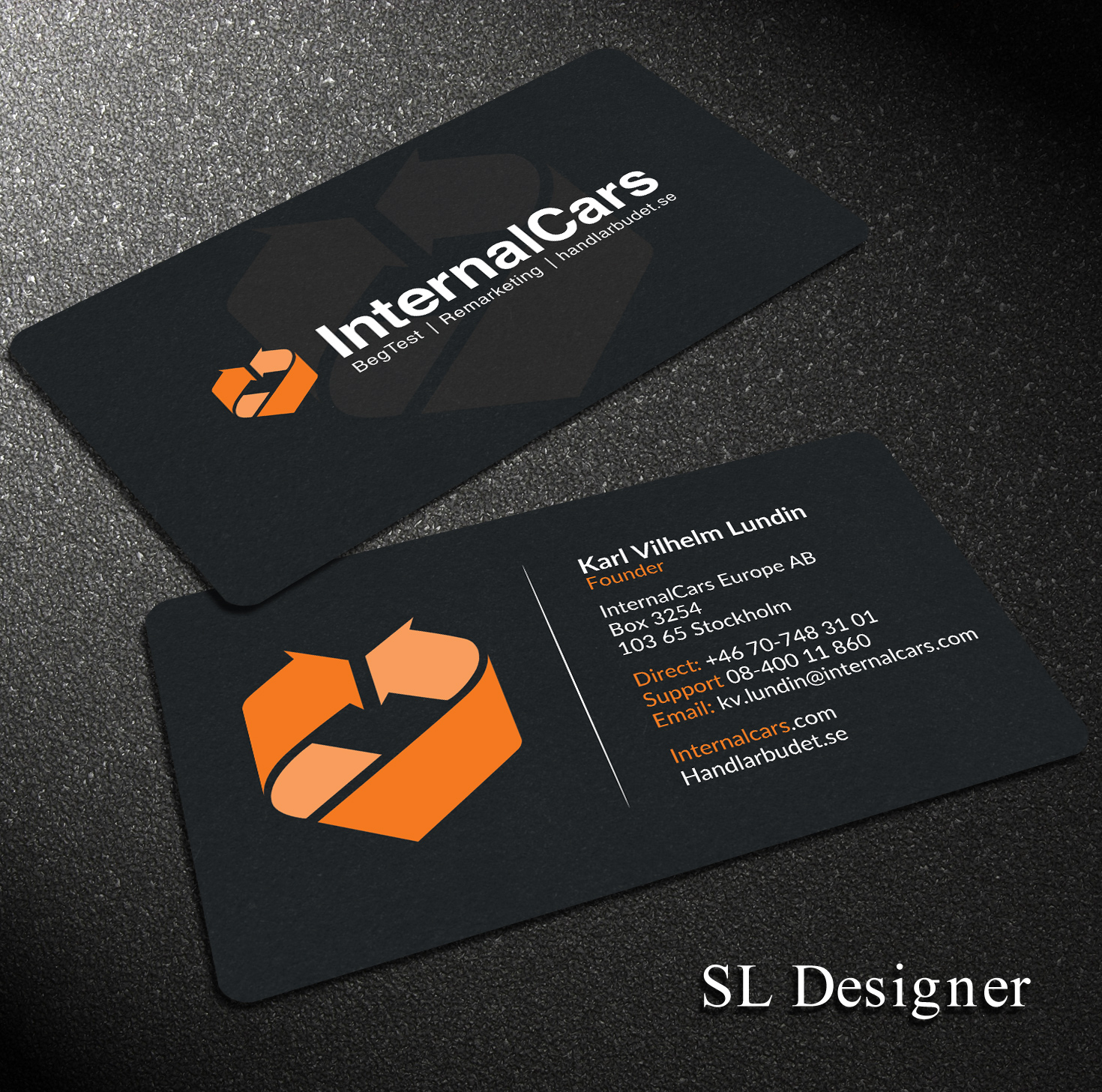 Business Card Design by SL Designer for InternalCars Europe AB | Design #13028381
