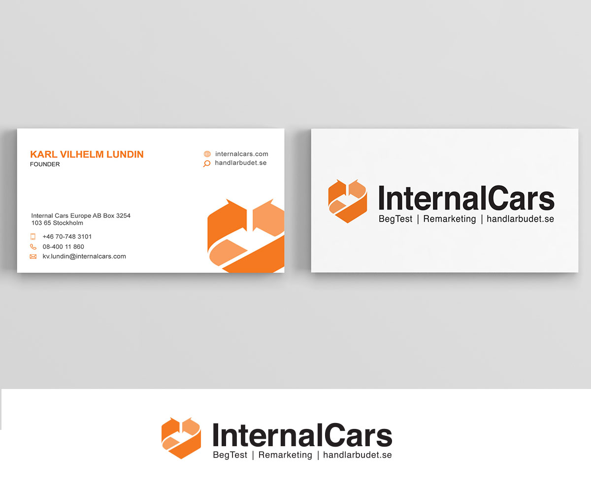 Business Card Design by Graphic Flame for InternalCars Europe AB | Design #13039303