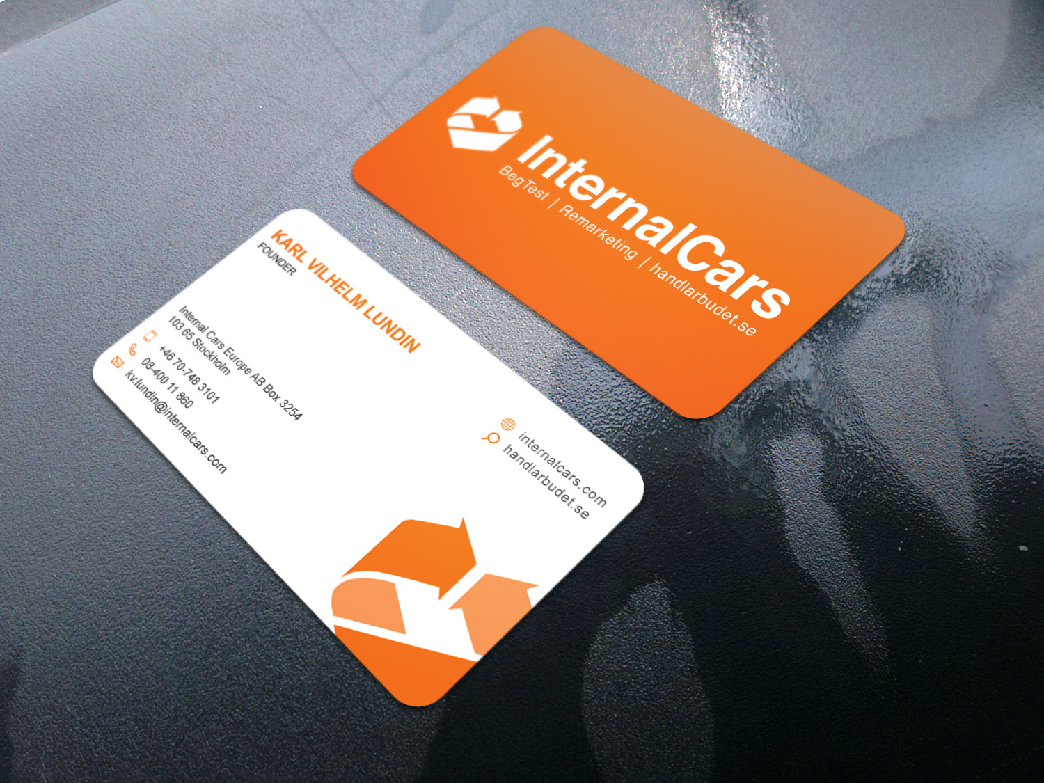 Business Card Design by Graphic Flame for InternalCars Europe AB | Design #13039304