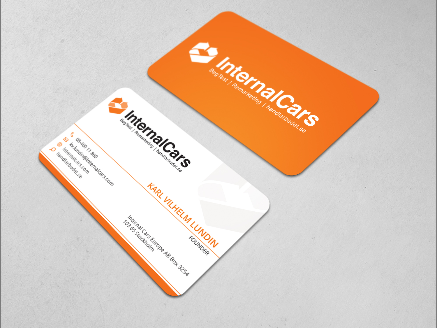 Diseño de Tarjeta de Presentación por Graphic Flame para InternalCars Europe AB | Diseño #13067904