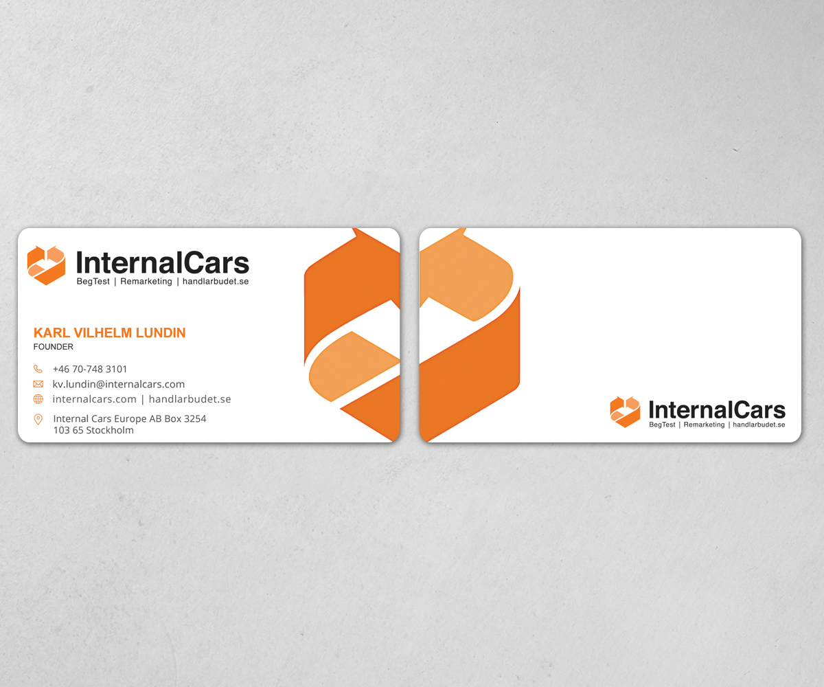 Business Card Design by Graphic Flame for InternalCars Europe AB | Design #13068166