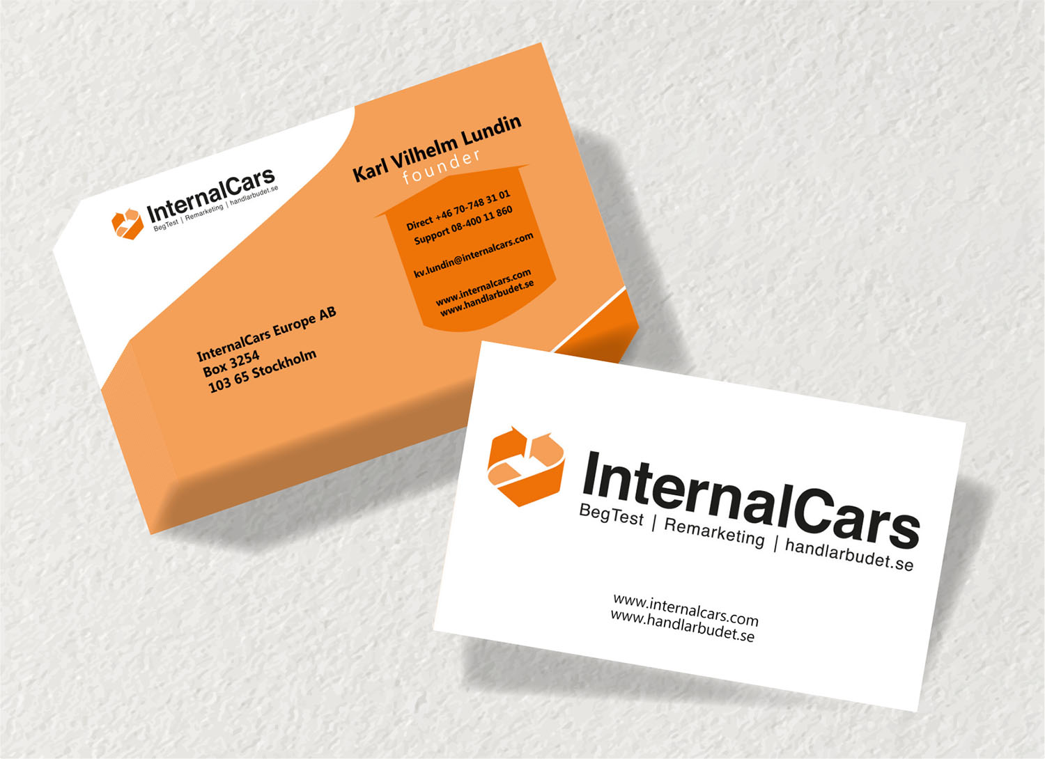 Business Card Design by TanaMa Creations for InternalCars Europe AB | Design #13062258