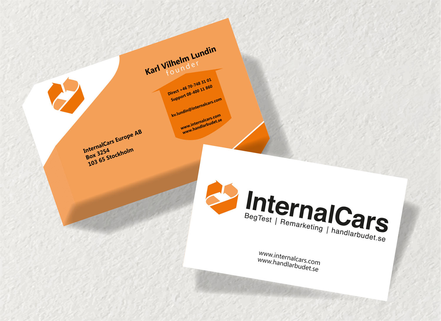 Business Card Design by TanaMa Creations for InternalCars Europe AB | Design #13062488