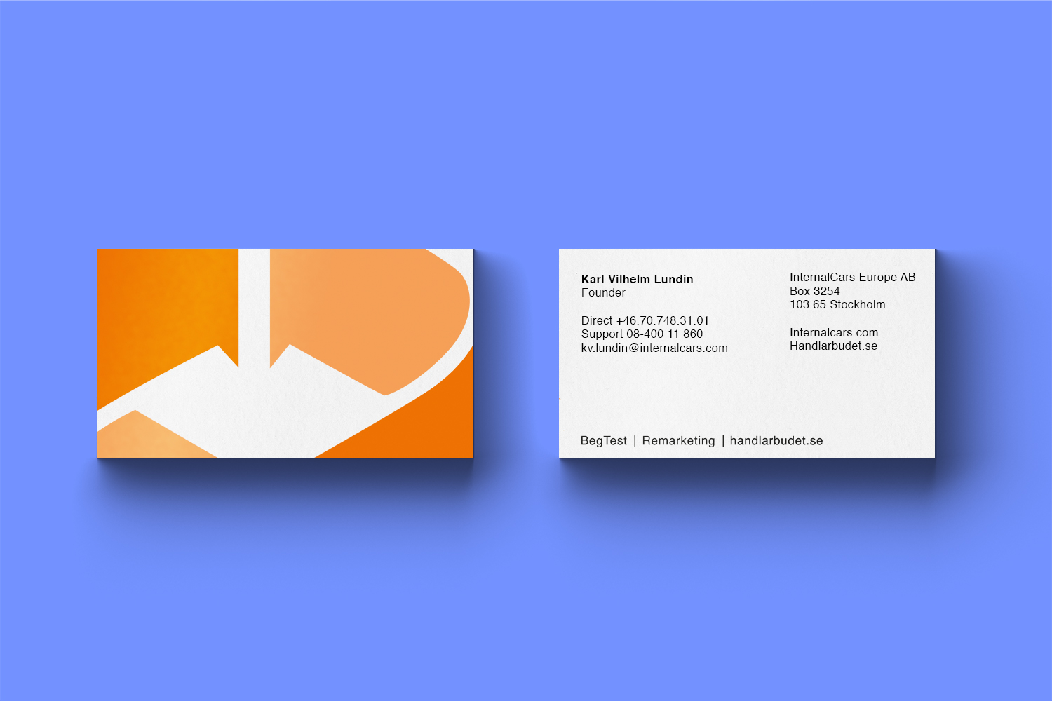 Business Card Design by SimonParadis for InternalCars Europe AB | Design #13066853