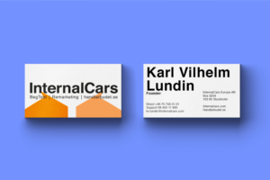 Visitenkarten-Design von SimonParadis für InternalCars Europe AB | Design: #13066854