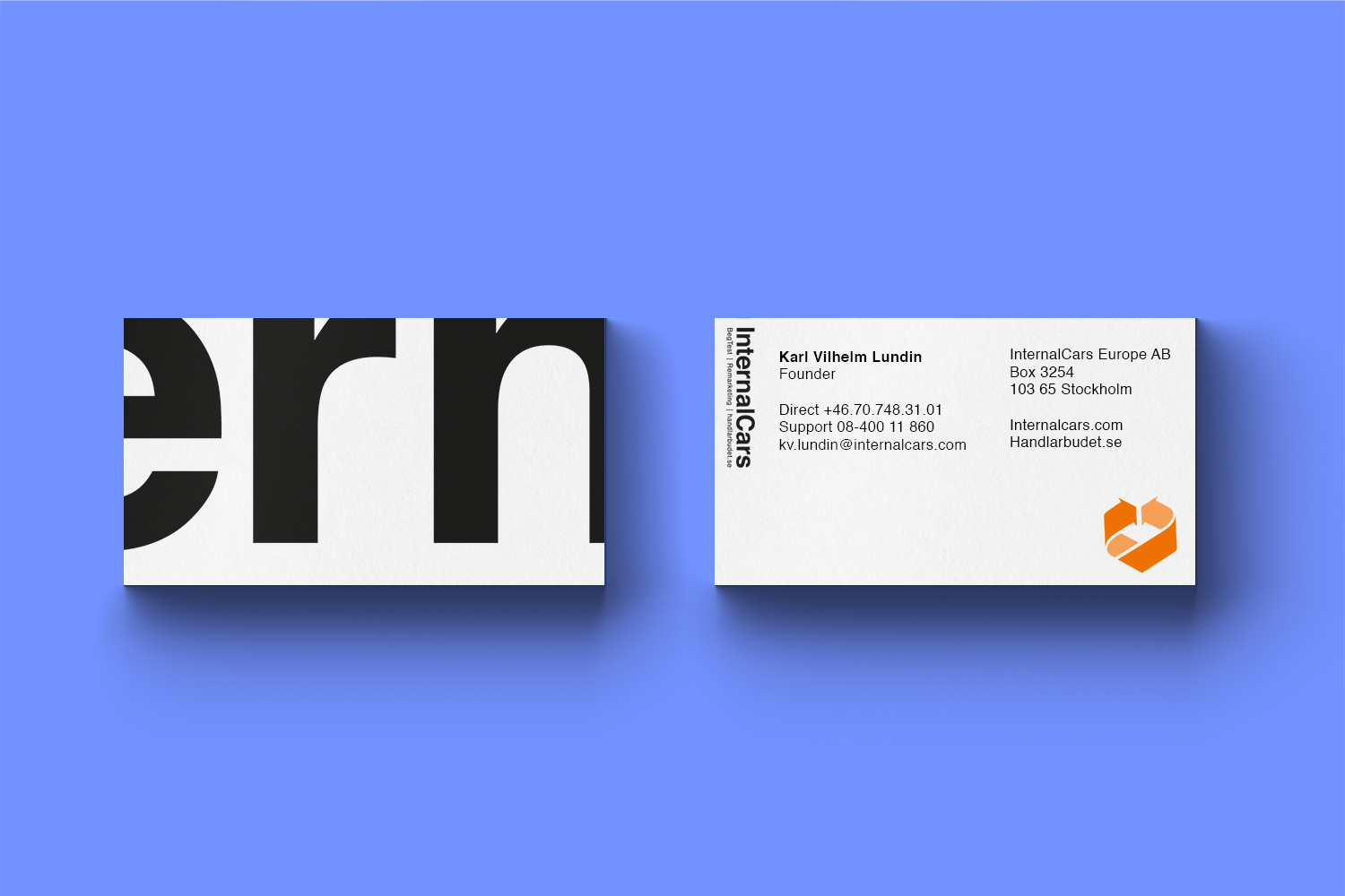 Business Card Design by SimonParadis for InternalCars Europe AB | Design #13066856