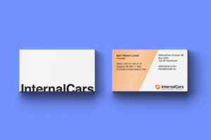 Visitenkarten-Design von SimonParadis für InternalCars Europe AB | Design: #13066857