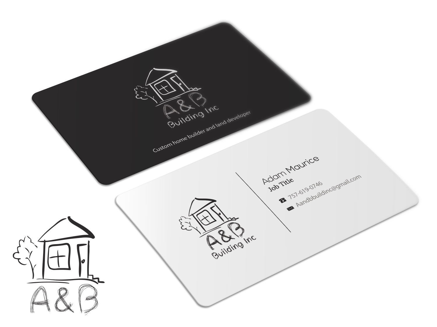 Business Card Design by Riz' for A and B Building Inc. | Design #13023592