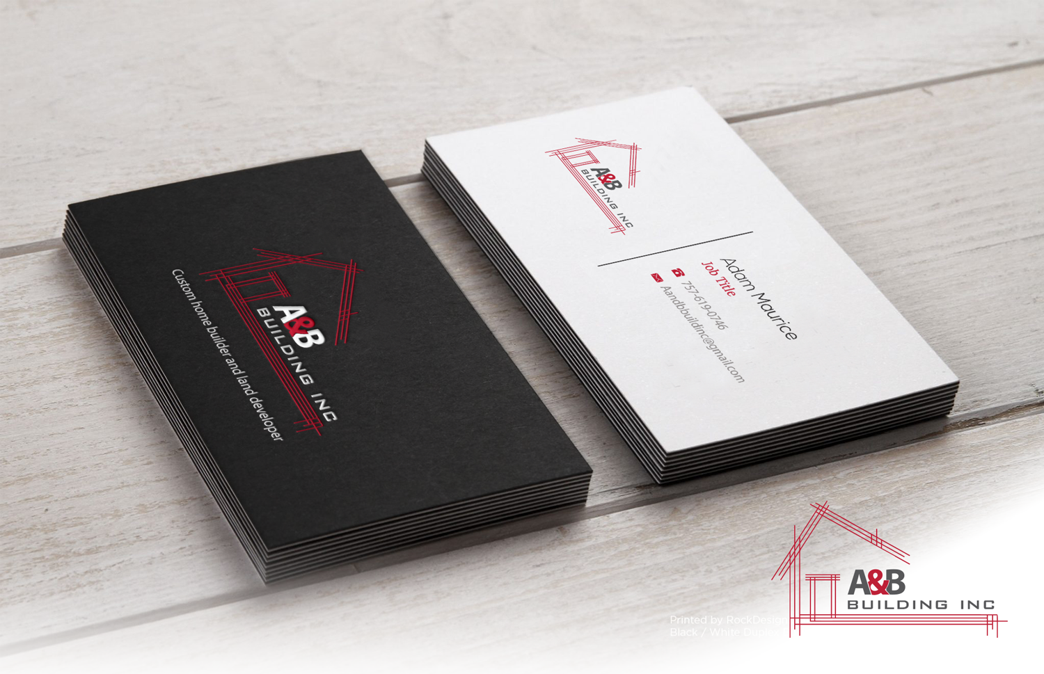 Business Card Design by Riz' for A and B Building Inc. | Design #13038535
