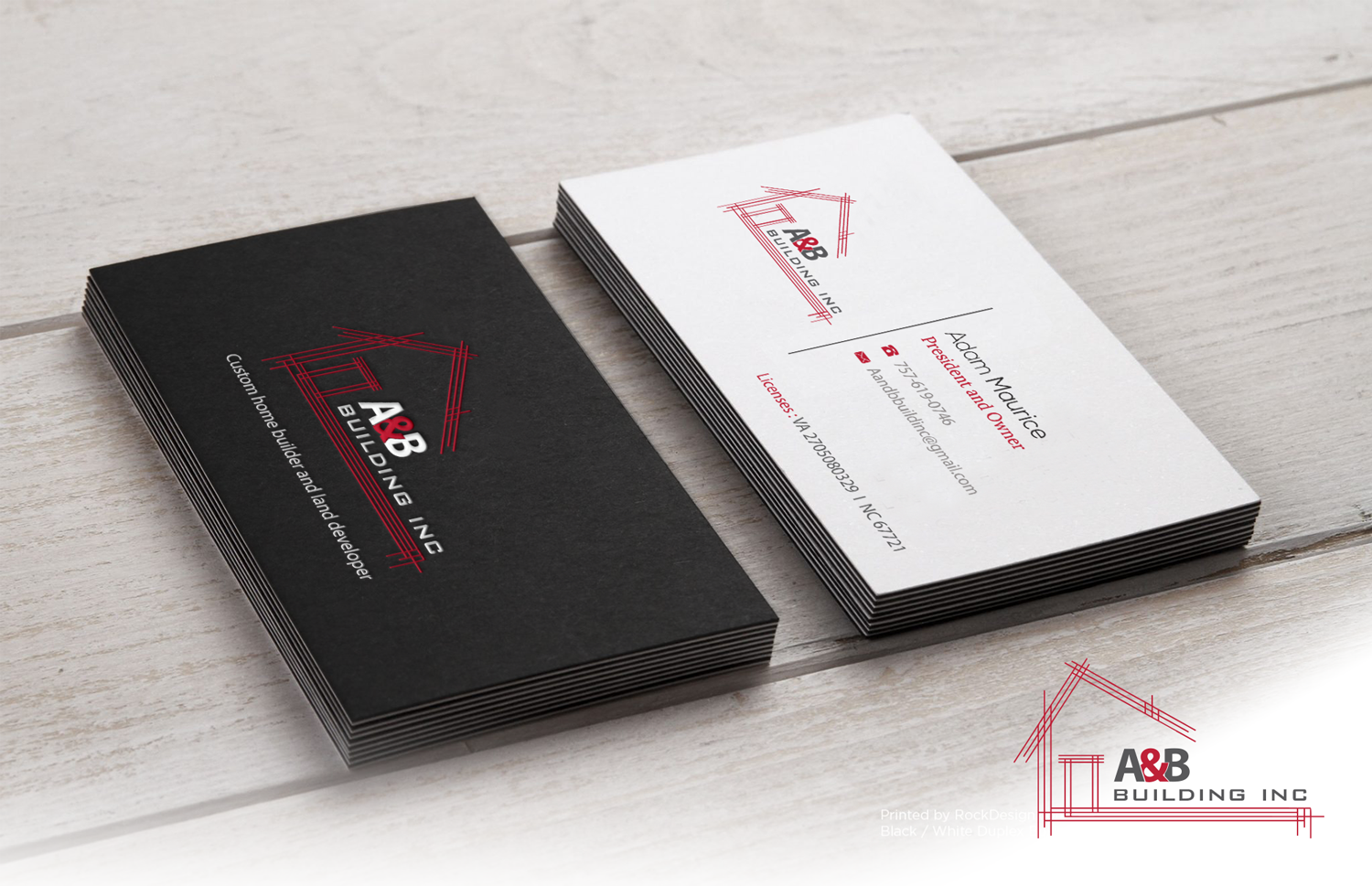 Business Card Design by Riz' for A and B Building Inc. | Design #13153963