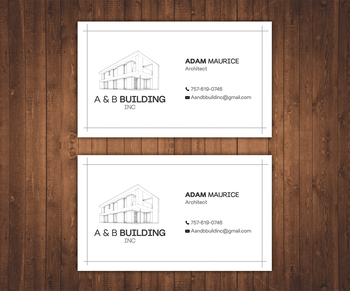 Business Card Design by Stylez Designz for A and B Building Inc. | Design #13032532
