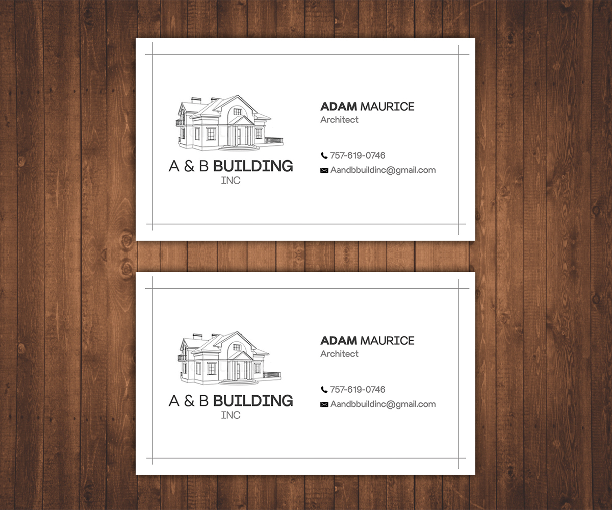 Business Card Design by Stylez Designz for A and B Building Inc. | Design #13032562