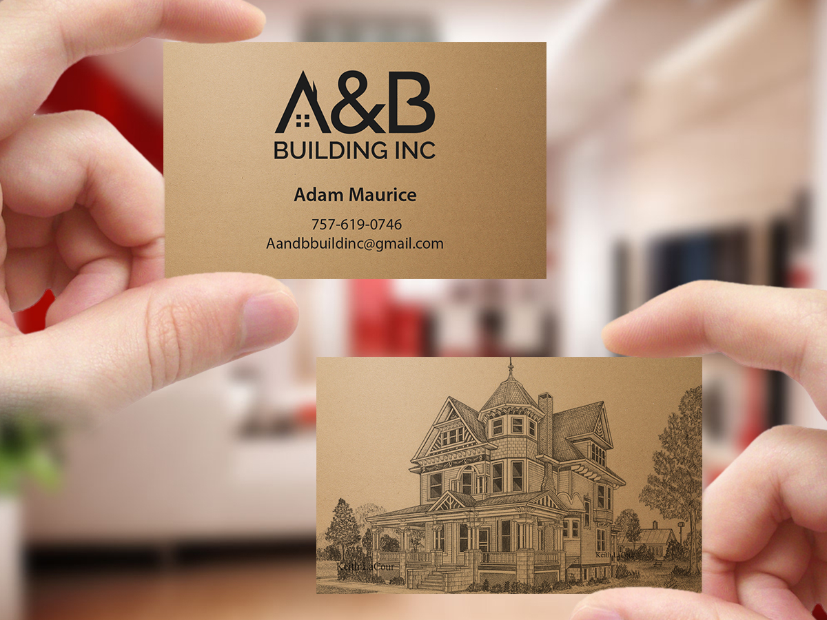 Business Card Design by Creations Box 2015 for A and B Building Inc. | Design #13030434