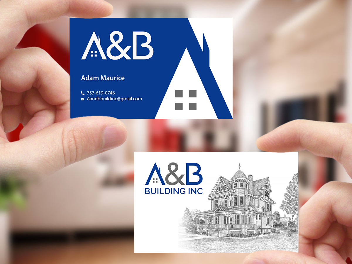 Business Card Design by Creations Box 2015 for A and B Building Inc. | Design #13030435