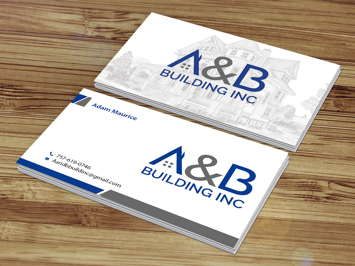 Business Card Design by Creations Box 2015 for A and B Building Inc. | Design #13030437